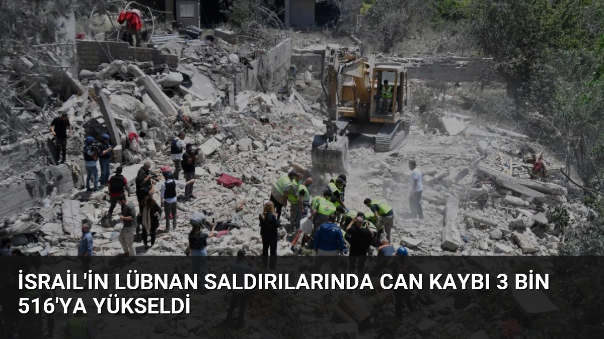 İsrail’in Lübnan Saldırılarında Can Kaybı 3 Bin 516’ya Yükseldi
