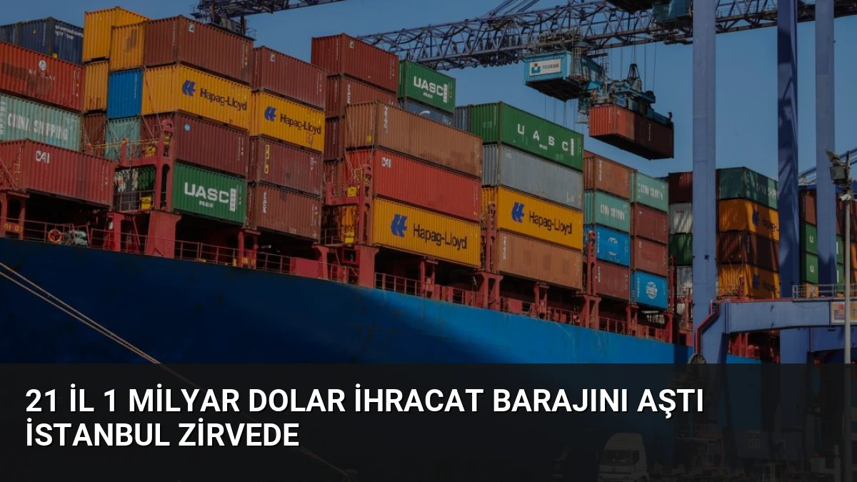 21 İl 1 Milyar Dolar İhracat Barajını Aştı İstanbul Zirvede