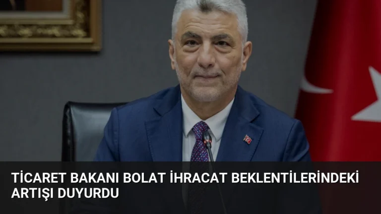 Ticaret Bakanı Bolat İhracat Beklentilerindeki Artışı Duyurdu