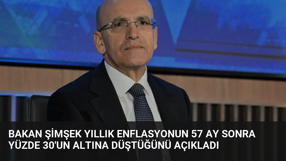 Bakan Şimşek Yıllık Enflasyonun 57 Ay Sonra Yüzde 30’un Altına Düştüğünü Açıkladı