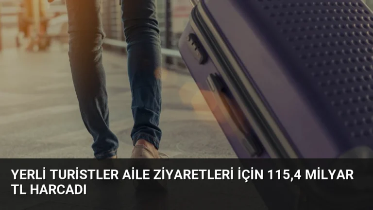Yerli Turistler Aile Ziyaretleri İçin 115,4 Milyar TL Harcadı